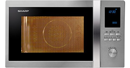 Sharp R-982STWE Piano di lavoro Microonde combinato 42L 1000W Acciaio inossidabile forno a microonde